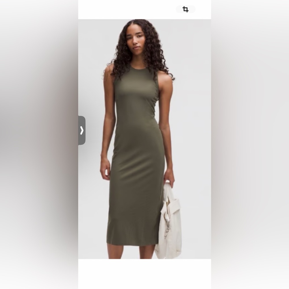 lululemon athletica Olive Green Racerback Midi Dress